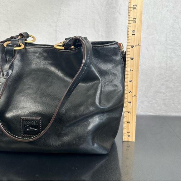 Dooney & Bourke Florentine Large Zip Barlow Leather Shoulder Handbag Black - Picture 11 of 16